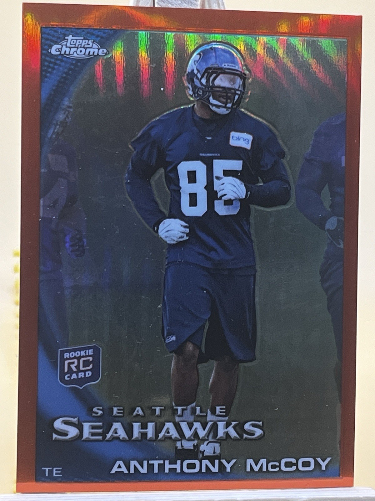 2010 Topps Chrome - Anthony McCoy #C205 Orange Refractor (RC) Seattle Seahawks