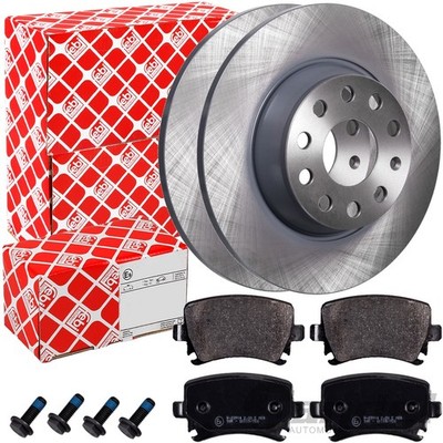 febi BREMSSCHEIBEN + BELÄGE HINTEN passend für VW GOLF 5 6 PASSAT 3C TOURAN A3