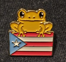 Pin,Bandera Y Coqui. , Puerto Rico. pin .