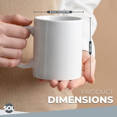 12-48pk Plain WHITE Mugs 11oz Large Coffee Tea Set of Blank Bulk Cups +  Boxes | eBay