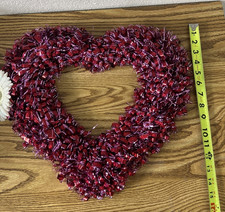 Valentines Day Red Heart Love Sign Shiny Plastic Wall Door Holiday Decoration