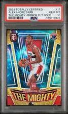 2024-25 Panini Totally Certified - The Mighty Alexandre Sarr #17 (RC) Gold 10/10