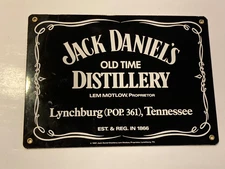 1991 Double Sided Porcelain 14X10 inch Jack Daniels Distillery sign, heavy duty