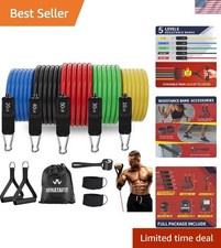 Adjustable Resistance Bands for Strength Training - Multi-color Fitness Kit