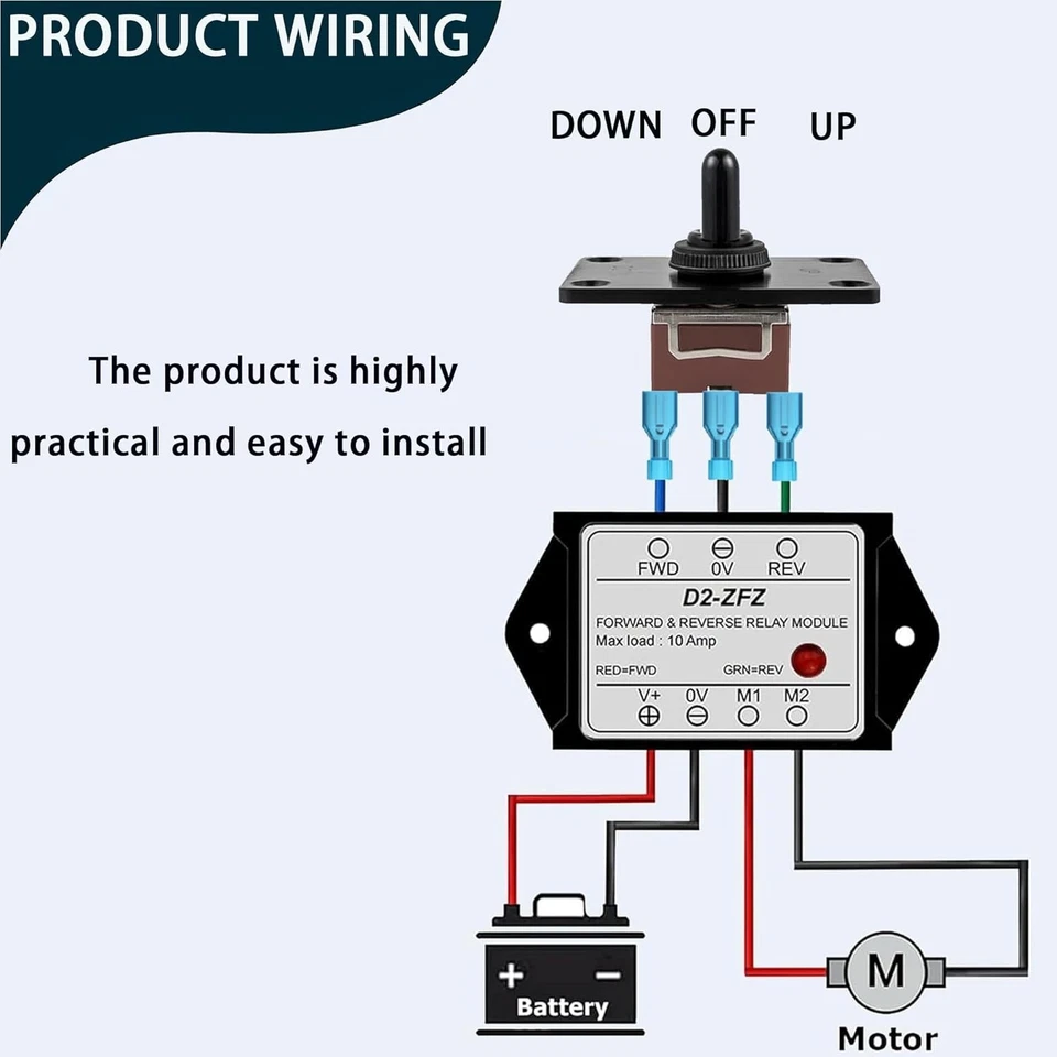 DC12 V Forward/Reverse Relay Module,Linear Actuator Forward/Reverse Relay Module - Image 3 of 4