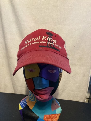 #ad #ad Rural King Trucker Hat Cap Red Mesh Back Windmill Logo Adjustable Farm Store $4.99