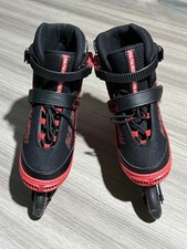 PAPAISON Inline Skates L Red/Black  Adjustable  Light-Up  Men/Women/Kids