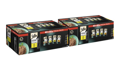 80x85g Sheba Katzenfutter Nassfutter Delikatesse in Gelee Geflügel Variation