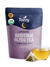 Organic Sleep Tea-Bedtime Relaxing Tea-100 Count - Plant-Based Pyramid Tea Bags