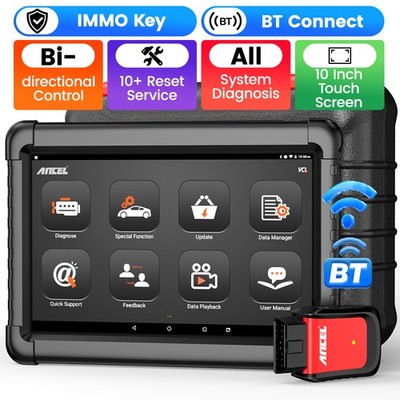 ANCEL X6 10 Inch Car Diagnostic Scan Tool All System Bi Directional with ECU Cod
