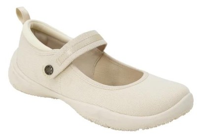 Jsport Womens Shoes Cream Mary Jane Memory Foam Contoured Arch Lightweight 
