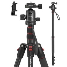 Camera Tripod, 71" Foldable Aluminum Tripod/Monopod, 360 Ball Head Detachable...