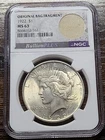 1922 Peace Silver Dollar MS63 NGC Original Bag Fragment Slab