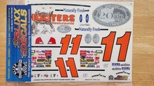 Slixx RC 1/10 Scale Decals Sticker Sheet HOOTER'S, 11, Brett Bodine, Ford