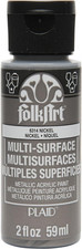 Multi-Surface Metallic Paint in Assorted Colors 2 Oz , Metallic Nickel