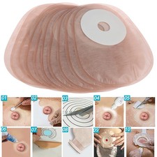 10/20X One-piece System Colostomy Bags Disposable Ostomy Drainable Single Po TO