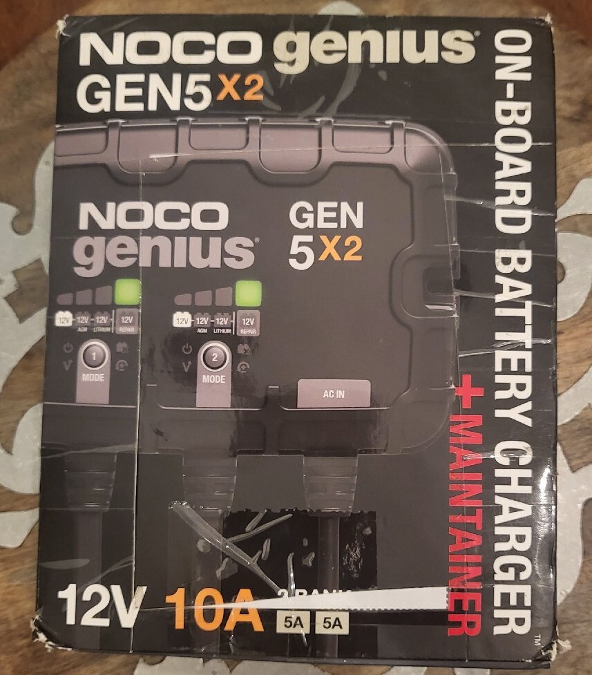 NOCO Genius GEN5X2, 2-Bank, 10-Amp (5-Amp Per Bank) Automatic Waterproof Charger