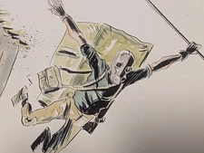 Jeff Lemire Original Art A.D After Death Snyder Issue 1 Splash