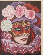 Elegant Lady with Mask Counted Cross Stitch No. 1-192d 