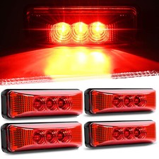 4Pcs Led Red Side Marker Front Rear Light 12v Indicator Lamp Trailer Truck Lorry