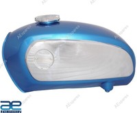 Benzin Tank Toaster Blau Lack +Seitenplatten Passt FüR BMW R75/5 Motorrad @Us