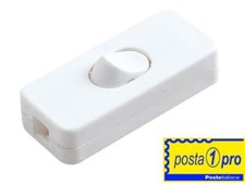 INTERRUTTORE PASSAFILO UNIPOLARE PERETTA 230V 2A BIANCO / NERO