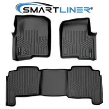SMARTLINER Custom Fit Floor Mats 2 Row Liner 2004-2008 Ford F-150 SuperCrew Cab