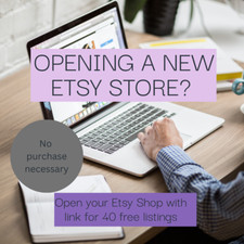 40 Free Etsy Listings ~  Open NEW Etsy Shop 40 Listing ~ Use Link in Descri ~ SC