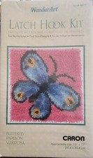 Wonderart Latch Hook Kit Butterfly Papillon Mariposa 4677 12x12 New in Box
