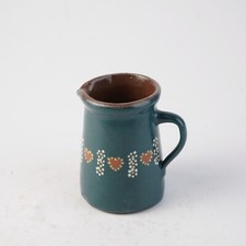 Milchkännchen Milchkanne klein grün Sahnekännchen Milch Sahne Kanne - Keramik