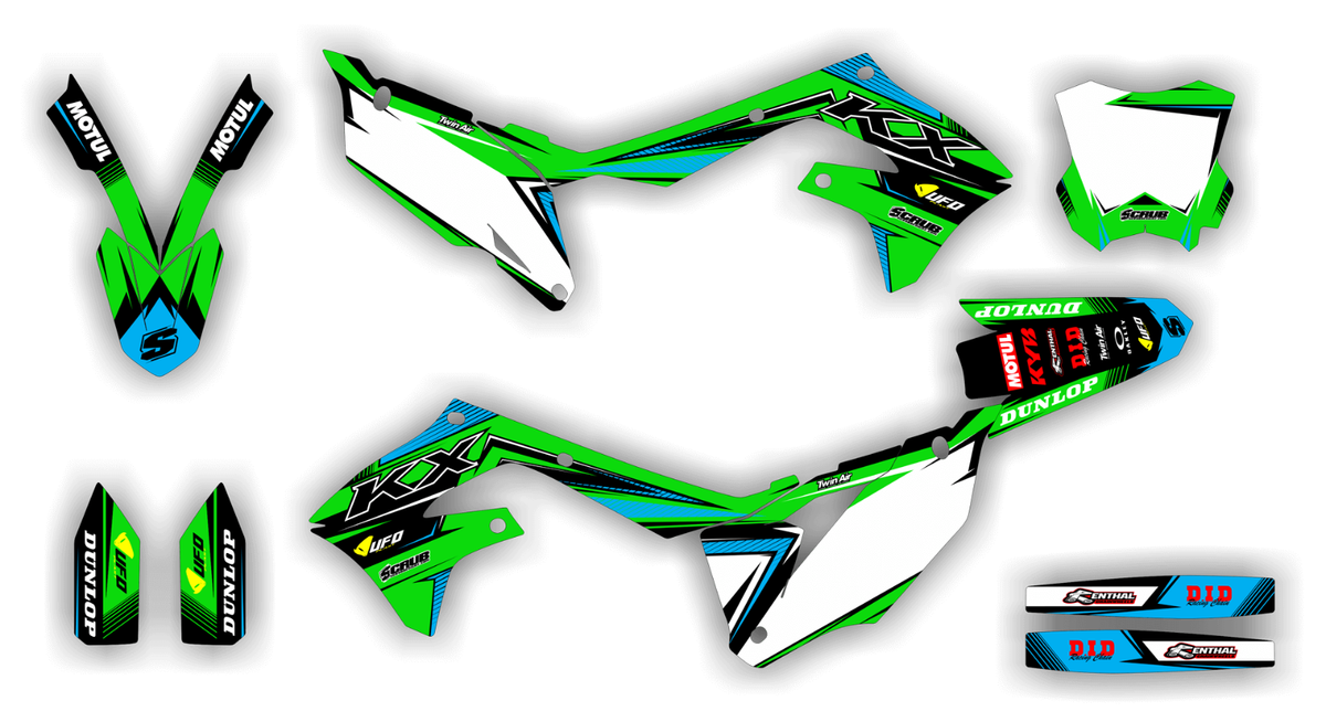 2019-2023 Kawasaki KX450 KX250 2021-2024 KXF Graphics Kit Decals