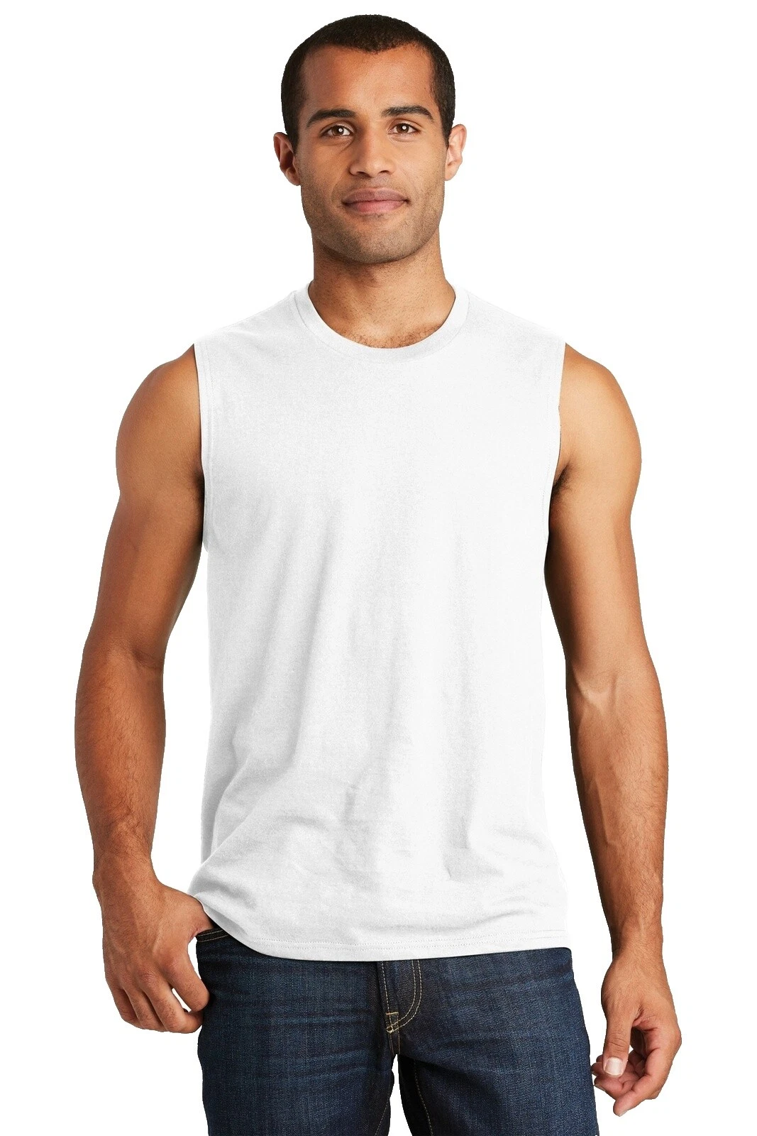 Cotton Solid Sleeveless T-Shirts for Men
