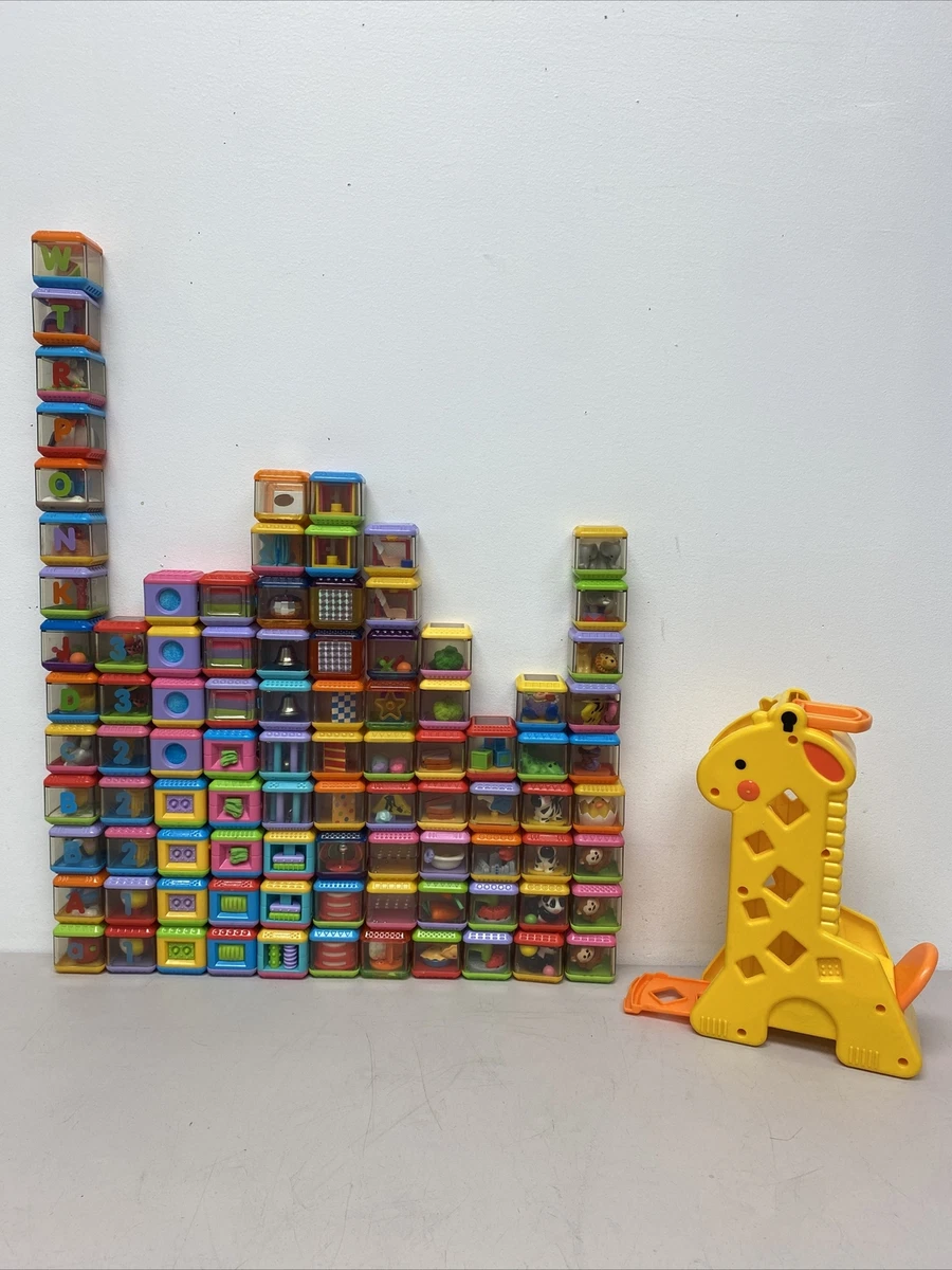 Fisher Price Peek A Blocks Tumblin Sounds Giraffe Sensory Baby