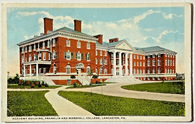 POSTCARD Lancaster PA Academy Building University Franklin Marshall College