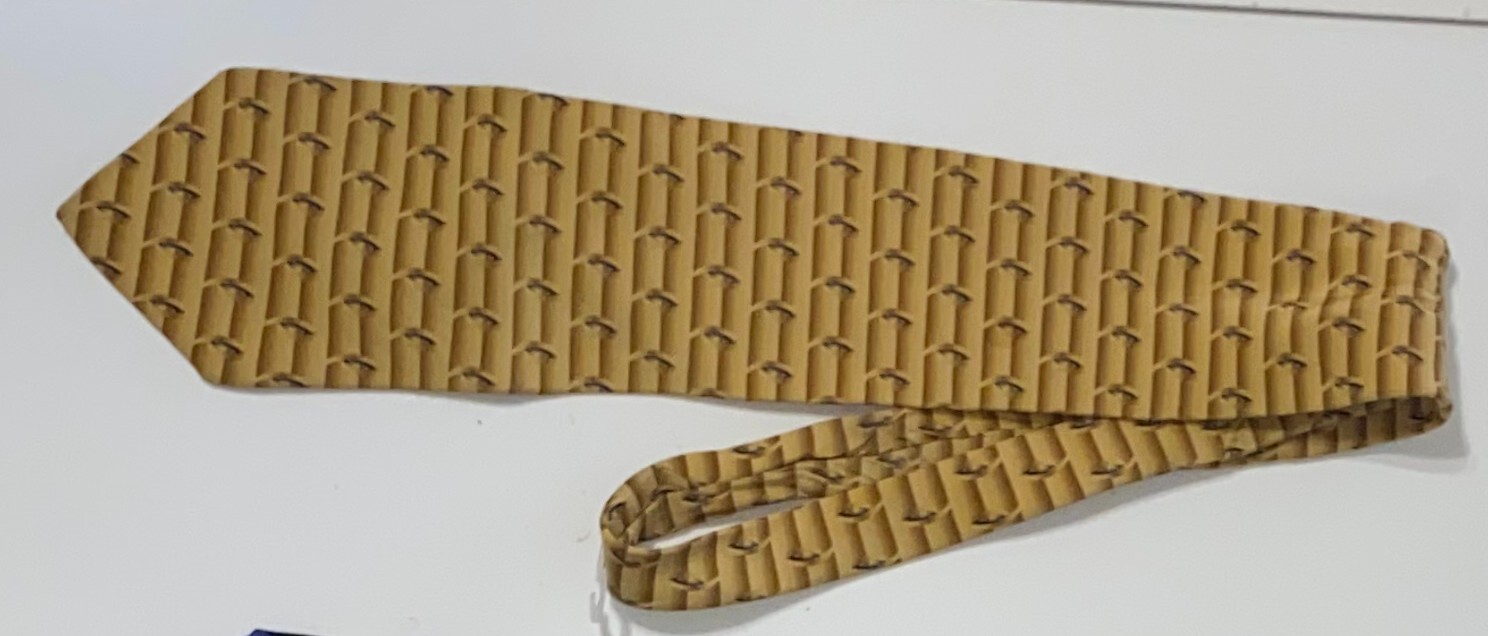 Yellow Patterned Tie - image 1