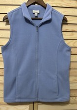 L.L. Bean Women  s Fleece Zip Front Vest With Pockets Size Large. Please Read