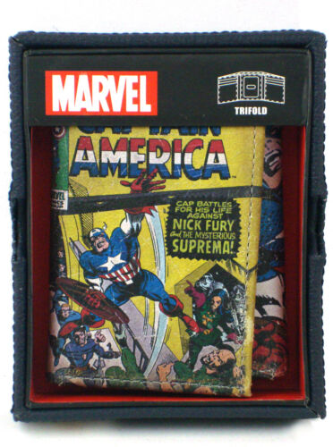 Captain America Trifold Wallet Marvel Comics Cover Art Novelty New In Box