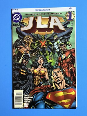 JLA #1 DC Comics January 1997 Rare Newsstand Variant