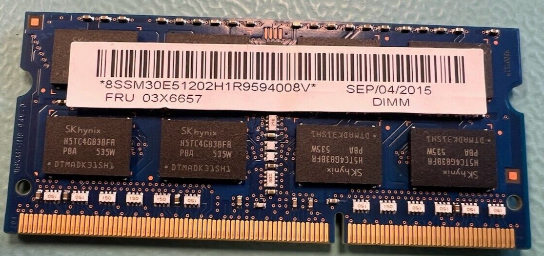 LENOVO 03X6657 8GB DDR3 2RX8 SODIMM MEMORY RAM PC3L-12800S | eBay