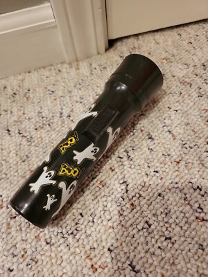 Vintage Eveready Halloween Flashlight Skeleton Skull Head Trick Or Treat Tested