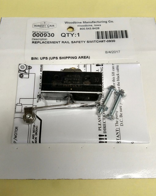 Tommy Gate Lift Gate 000930 rail safety switch eBay