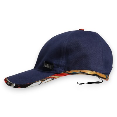 DOLCE & GABBANA Hat Men Blue Cotton 6 Panels Baseball Cap s. 58