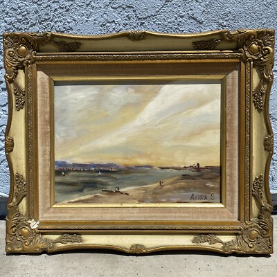 AKIRA SHIMIZU VINTAGE PALOS VERDES IMPRESSIONIST OIL PAINTING VINTAGE DEC 1983