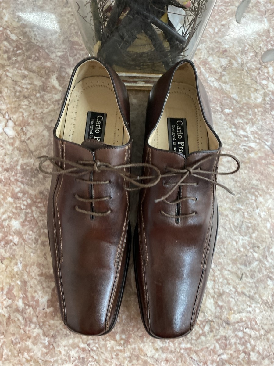 VINTAGE CARLO PRADI BROWN LEATHER DRESS DERBY SHOES MEN\'S SIZE 10M VINTAGE CARLO PRADI BROWN LEATHER DRESS DERBY | Mercari main image 4