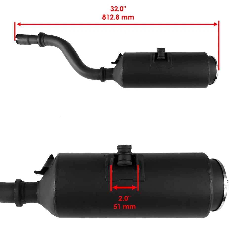 Silenciador de escape con junta para Honda TRX500FA Foreman Rubicon 500 4x4 2001-2004 Foto 2 de 4