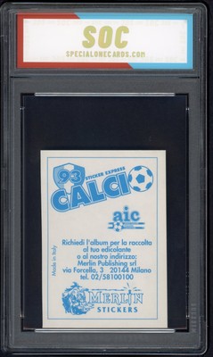 Autocollant Gianfranco Zola Napoli #238 – Merlin Calcio 93 – Rare – MINT (non Collé)