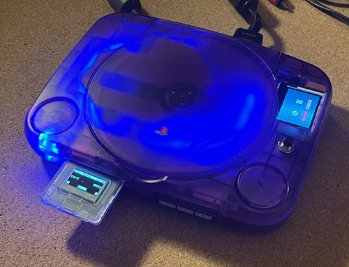 PS1 PSone Sony PlayStation 1 Console Translucent Modified SCPH-101 LCD Screen