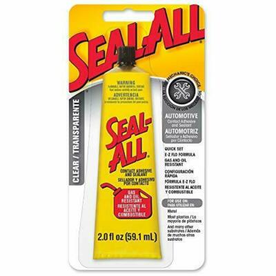 SEAL ALL  ADHESIVE SEALANT 2 OZ TUBE GLUE CLEAR CONTACT ADHESIVE NEW 6279426