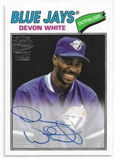 DEVON WHITE CERTIFIED Auto 2023 Topps Fan Favorites card #77FF-DWT Blue Jays