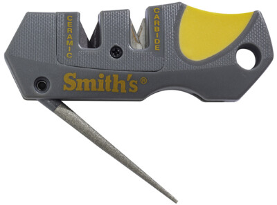 Smith's Sharpeners 50918 Pocket Pal 3.5'' Knife Sharpener w/Gray/Yellow Handle